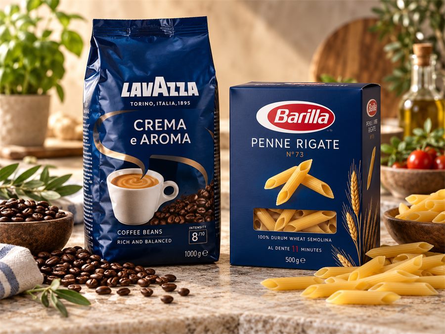 Kawa Lavazza i makaron Barilla